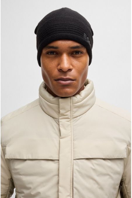 CAZADORA EN MEZCLA DE MATERIALES CON RELLENO DE PLUMÓN CHAMARRA REGULAR FIT HOMBRE