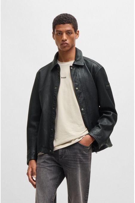 CHAQUETA DE PIEL REGULAR FIT PIEL REGULAR FIT HOMBRE