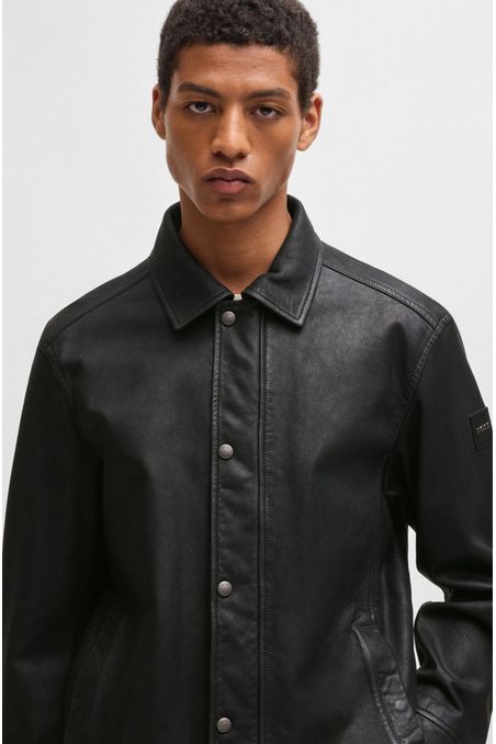 CHAQUETA DE PIEL REGULAR FIT PIEL REGULAR FIT HOMBRE