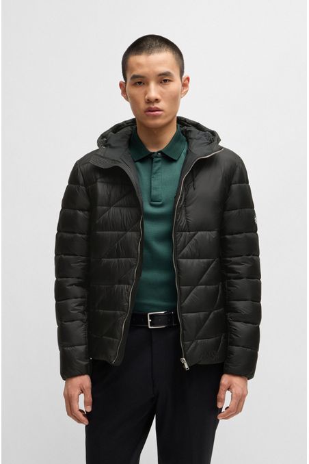 CHAQUETA REPELENTE AL AGUA CON MONOGRAMA DOUBLE B CHAMARRA REGULAR FIT HOMBRE