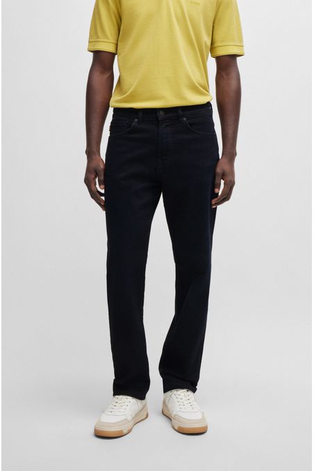 MAINE VAQUEROS REGULAR FIT DE CÓMODO DENIM ELÁSTICO EN TONO NEGRO AZULADO JEANS REGULAR FIT HOMBRE