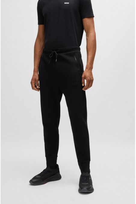 PANTALONES DE CHÁNDAL DE ALGODÓN CON LOGO EN EFECTO ESPEJO PANTALONES REGULAR FIT HOMBRE
