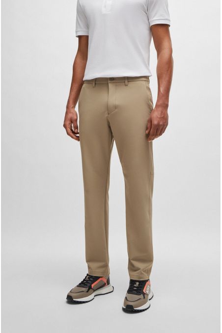 PANTALONES REGULAR FIT DE TEJIDO ELÁSTICO REPELENTE AL AGUA PANTALONES CASUALES REGULAR FIT HOMBRE