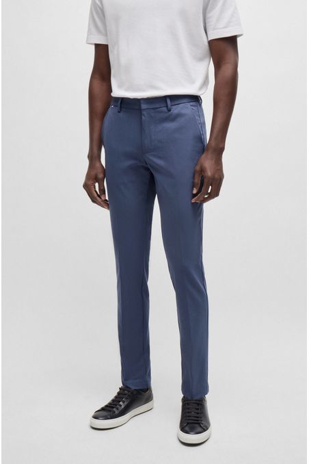 PANTALONES SLIM FIT DE ALGODÓN ELÁSTICO PANTALONES CASUALES SLIM FIT HOMBRE