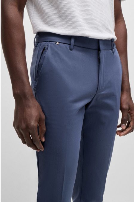 PANTALONES SLIM FIT DE ALGODÓN ELÁSTICO PANTALONES CASUALES SLIM FIT HOMBRE