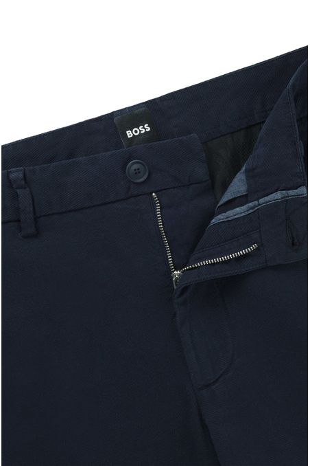 PANTALONES SLIM FIT DE ALGODÓN ESTRUCTURADO PANTALONES CASUALES SLIM FIT HOMBRE
