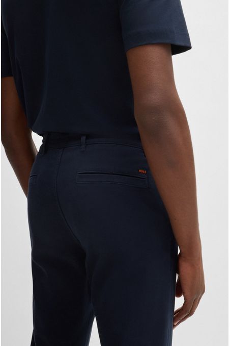 PANTALONES SLIM FIT EN SARGA DE ALGODÓN ELÁSTICO PANTALONES CASUALES SLIM FIT HOMBRE