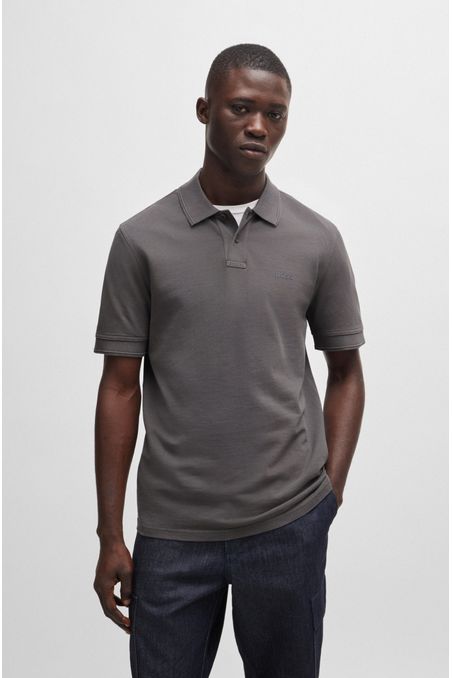 POLO DE PIQUÉ DE ALGODÓN CON LOGO ESTAMPADO POLO REGULAR FIT HOMBRE