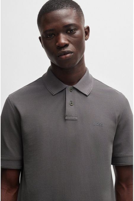 POLO DE PIQUÉ DE ALGODÓN CON LOGO ESTAMPADO POLO REGULAR FIT HOMBRE