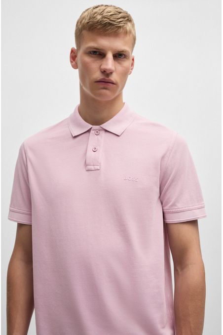 POLO DE PIQUÉ DE ALGODÓN CON LOGO ESTAMPADO POLO REGULAR FIT HOMBRE