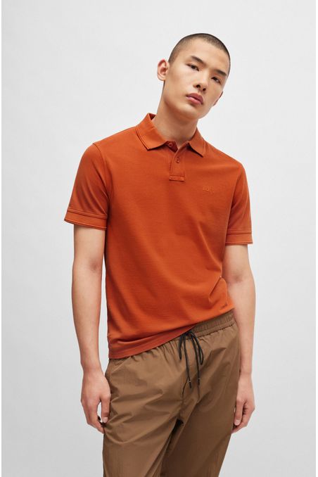 POLO DE PIQUÉ DE ALGODÓN CON LOGO ESTAMPADO POLO REGULAR FIT HOMBRE
