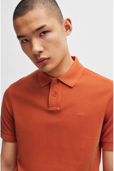 POLO DE PIQUÉ DE ALGODÓN CON LOGO ESTAMPADO POLO REGULAR FIT HOMBRE