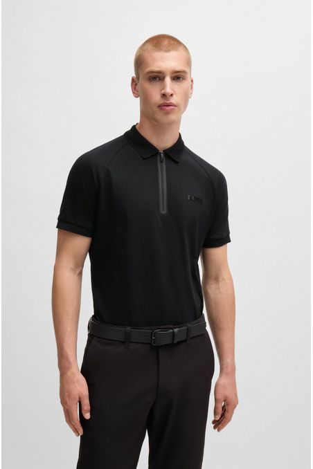 POLO DE PUNTO DE ALGODÓN CON LOGO DE EFECTO ESPEJO POLO REGULAR FIT HOMBRE