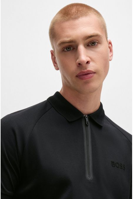 POLO DE PUNTO DE ALGODÓN CON LOGO DE EFECTO ESPEJO POLO REGULAR FIT HOMBRE
