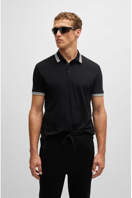 POLO PADDY DE PIQUÉ DE ALGODÓN CON LOGO EN EL REVERSO DEL CUELLO POLO REGULAR FIT HOMBRE