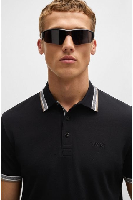 POLO PADDY DE PIQUÉ DE ALGODÓN CON LOGO EN EL REVERSO DEL CUELLO POLO REGULAR FIT HOMBRE