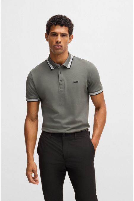 POLO PADDY DE PIQUÉ DE ALGODÓN CON LOGO EN EL REVERSO DEL CUELLO POLO REGULAR FIT HOMBRE
