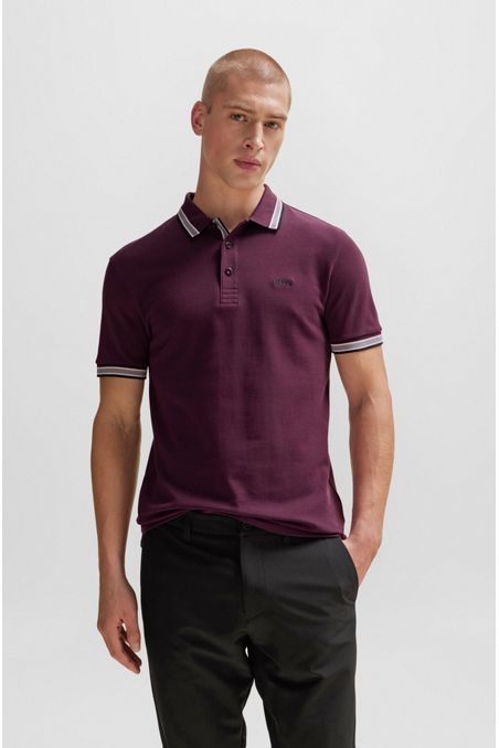 POLO PADDY DE PIQUÉ DE ALGODÓN CON LOGO EN EL REVERSO DEL CUELLO POLO REGULAR FIT HOMBRE