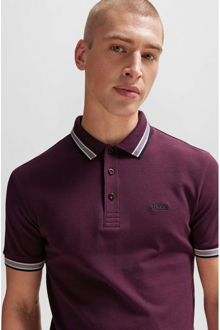 POLO PADDY DE PIQUÉ DE ALGODÓN CON LOGO EN EL REVERSO DEL CUELLO POLO REGULAR FIT HOMBRE