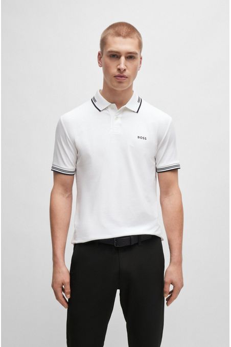 POLO SLIM FIT DE ALGODÓN ELÁSTICO CON DETALLES DE LA MARCA POLO SLIM FIT HOMBRE