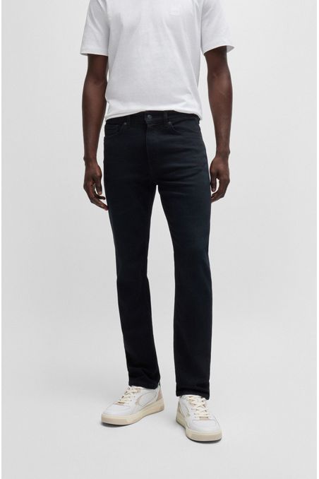 VAQUEROS DELAWARE SLIM FIT DE COLOR NEGRO AZULADO EN UN CÓMODO TEJIDO VAQUERO ELÁSTICO JEANS SLIM FIT HOMBRE