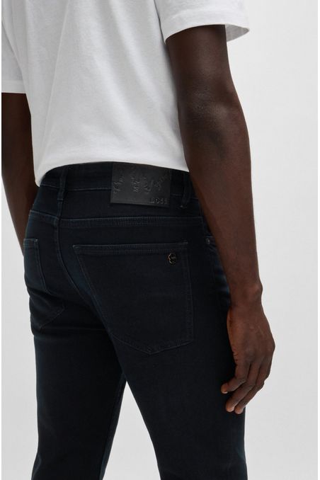 VAQUEROS DELAWARE SLIM FIT DE COLOR NEGRO AZULADO EN UN CÓMODO TEJIDO VAQUERO ELÁSTICO JEANS SLIM FIT HOMBRE