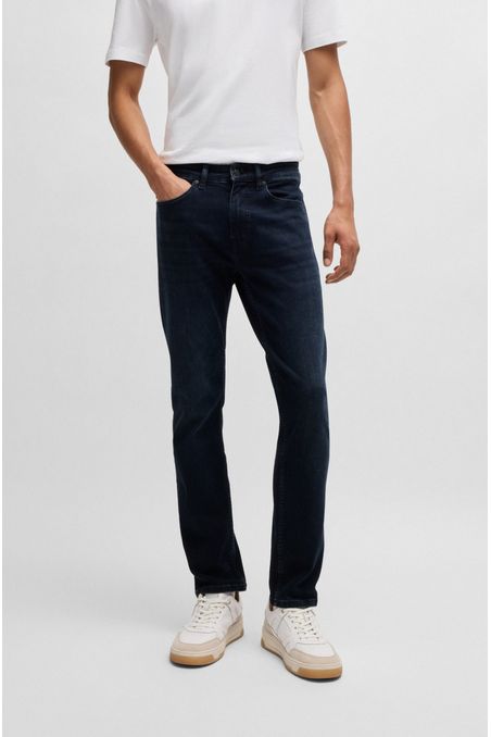VAQUEROS DELAWARE SLIM FIT DE DENIM NEGRO AZULADO SUAVE QUE FACILITA EL MOVIMIENTO JEANS SLIM FIT HOMBRE