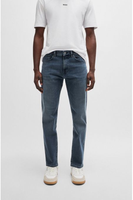 VAQUEROS MAINE REGULAR FIT DE DENIM NEGRO AZULADO QUE FACILITA EL MOVIMIENTO JEANS REGULAR FIT HOMBRE
