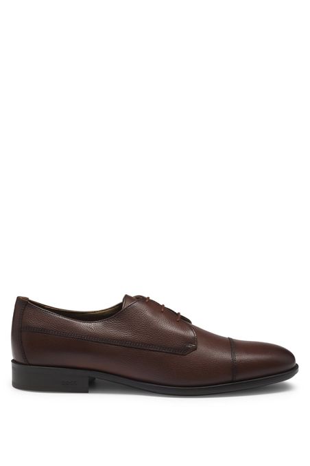 ZAPATOS DERBY EN PIEL GRANULADA CON REFUERZO EN LA PUNTERA ZAPATOS BUSINESS HOMBRE