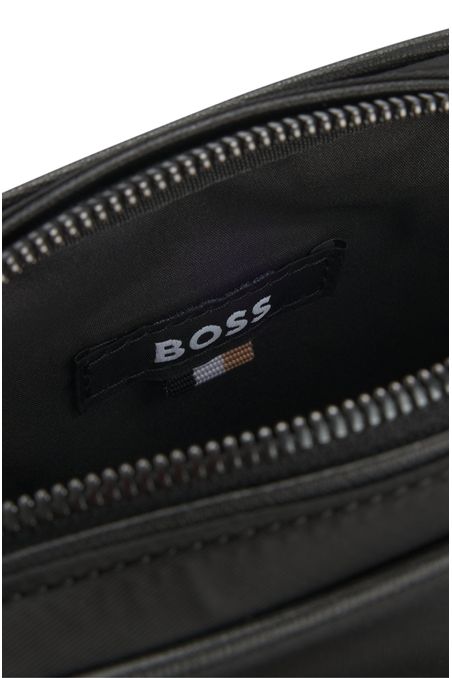 Bolso mensajero de sarga con monograma Double B