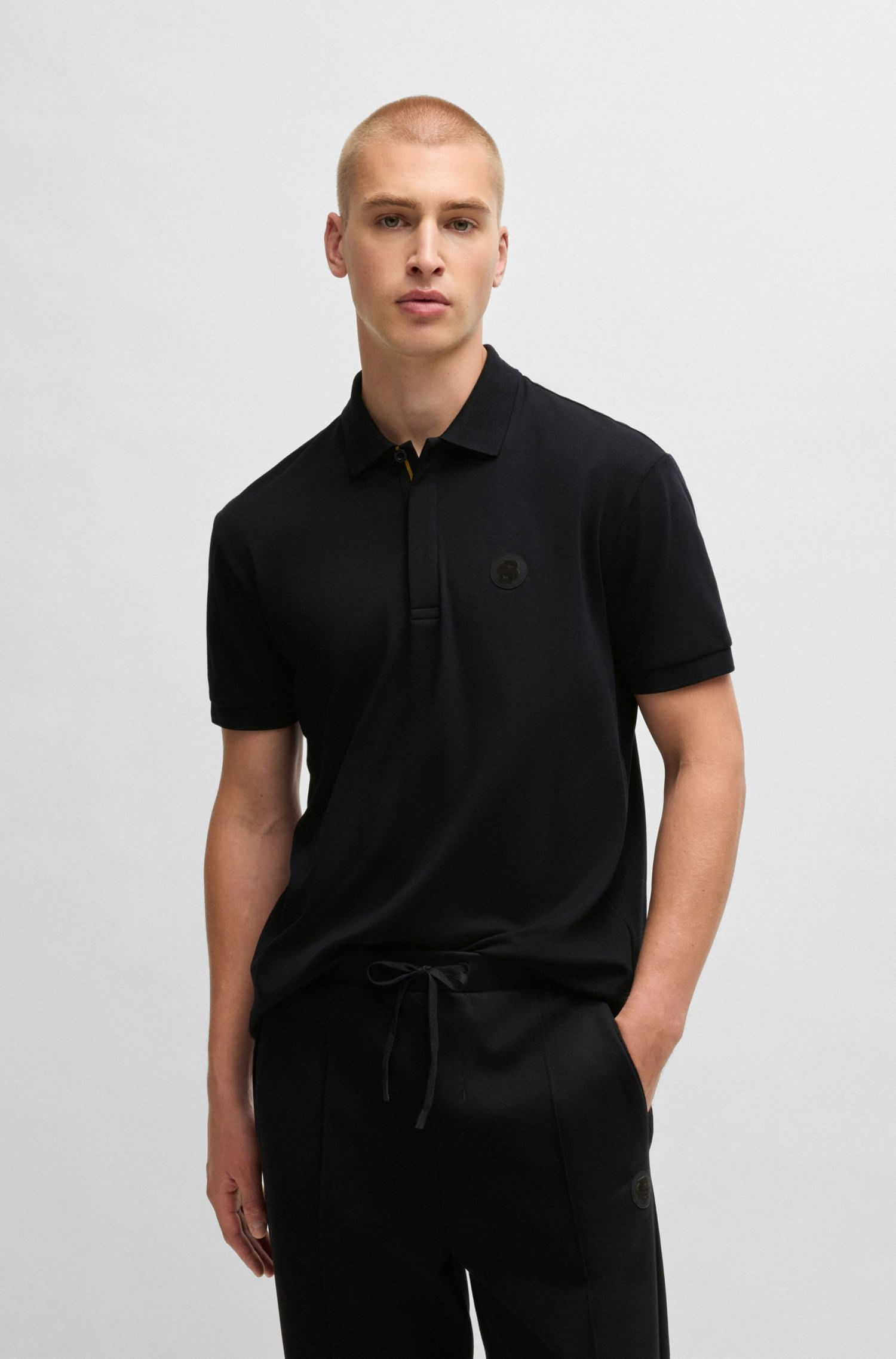 POLO DE JERSEY BLACK M