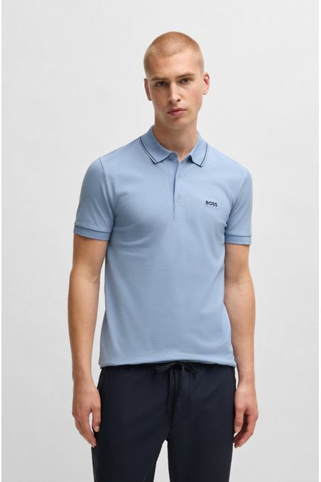 POLO DE JERSEY OPEN BLUE L