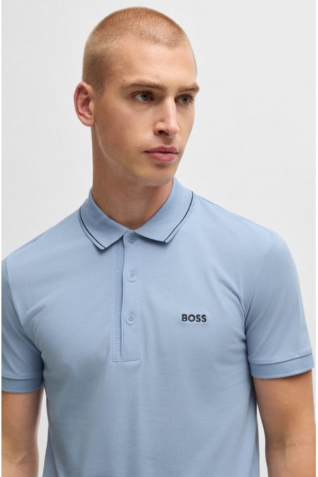 POLO DE JERSEY OPEN BLUE L