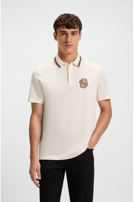 POLO DE JERSEY OPEN WHITE M