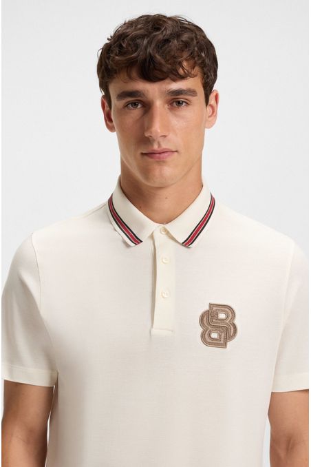 POLO DE JERSEY OPEN WHITE M