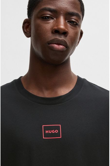 PIJAMA DE ALGODÓN ELÁSTICO CON LOGOS ESTAMPADOS PIJAMAS HOMBRE