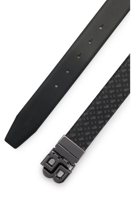CINTURÓN REVERSIBLE DE PIEL ITALIANA CON MONOGRAMA DOUBLE B EN LA HEBILLA CINTURÓN CASUAL HOMBRE