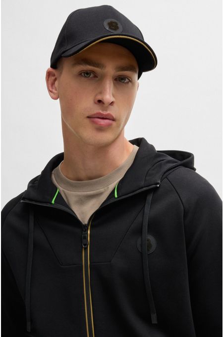 GORRA DE ALGODÓN CON PARCHE DE MONOGRAMA DOUBLE B GORRA HOMBRE