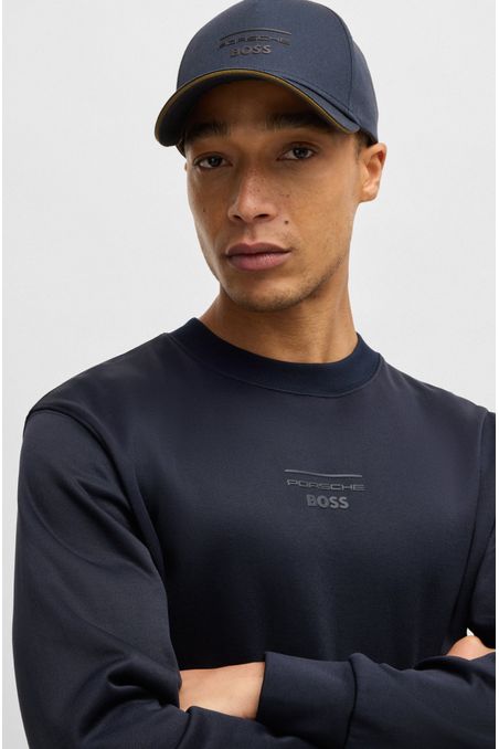 GORRA PORSCHE X BOSS DE SARGA DE ALGODÓN CON DETALLE DE LA COLABORACIÓN GORRA HOMBRE