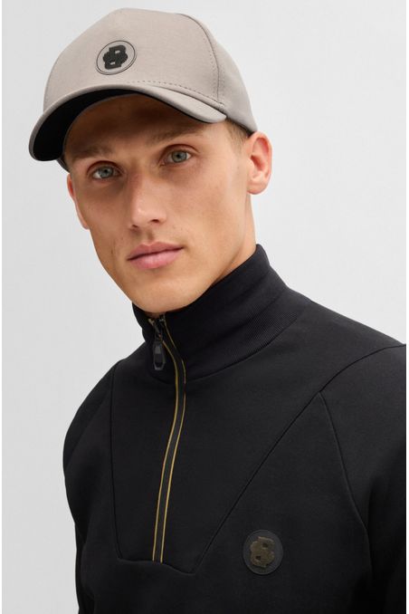GORRA DE ALGODÓN CON PARCHE DE MONOGRAMA DOUBLE B GORRA HOMBRE
