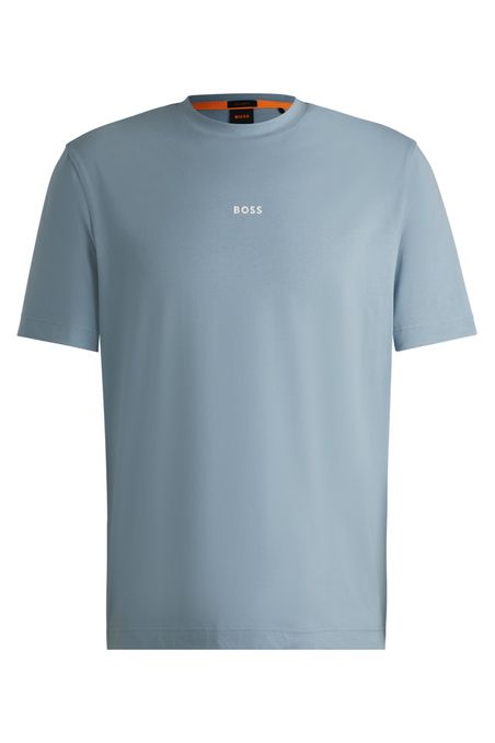 POLERA DE ALGODÓN ELÁSTICO CON LOGO ESTAMPADO PLAYERA RELAXED FIT HOMBRE