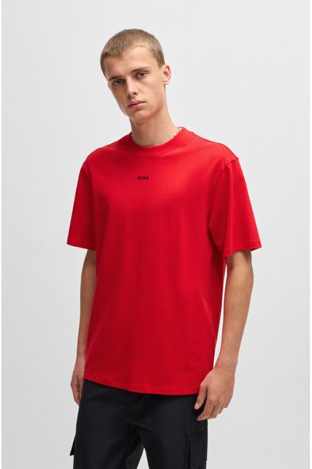 POLERA RELAXED FIT EN ALGODÓN CON LOGO ESTAMPADO PLAYERA RELAXED FIT HOMBRE