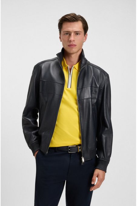 CHAQUETA PORSCHE X BOSS REGULAR FIT DE PIEL PIEL REGULAR FIT HOMBRE
