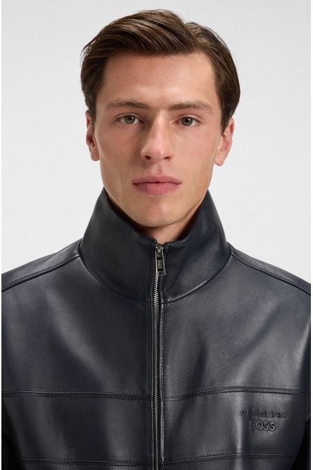 CHAQUETA PORSCHE X BOSS REGULAR FIT DE PIEL PIEL REGULAR FIT HOMBRE