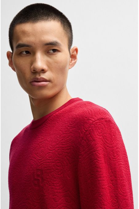 JERSEY EN MEZCLA DE LANA BOSS X CREATION OF THE GODS SUETÉR REGULAR FIT HOMBRE