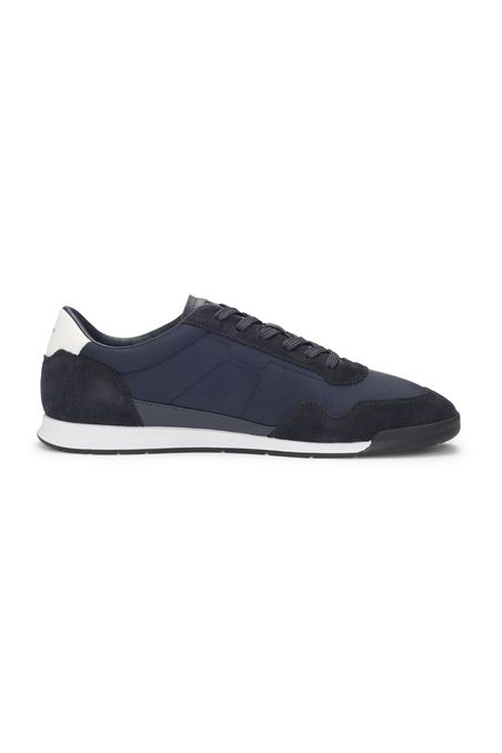 DEPORTIVAS CON CORDONES EN DIFERENTES MATERIALES CON RIBETES DE ANTE TENIS HOMBRE
