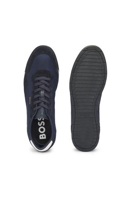 DEPORTIVAS CON CORDONES EN DIFERENTES MATERIALES CON RIBETES DE ANTE TENIS HOMBRE