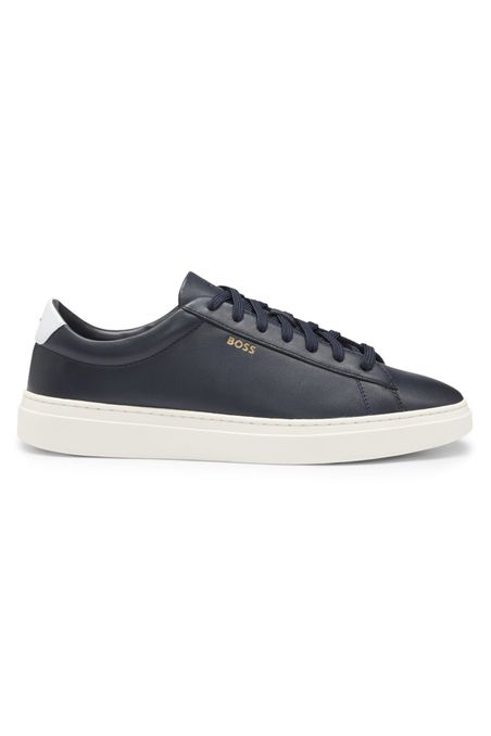 DEPORTIVAS DE PIEL PULIDA CON CORDONES Y DETALLES DE LOGO TENIS HOMBRE