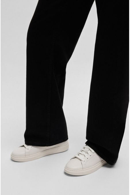 DEPORTIVAS DE PIEL CON TALÓN DE ANTE TENIS MUJER