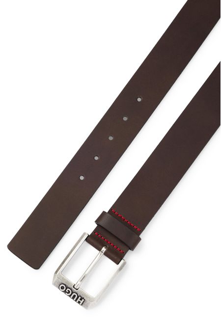 CINTURÓN DE PIEL CON HEBILLA CON LOGO CINTURÓN FORMAL HOMBRE